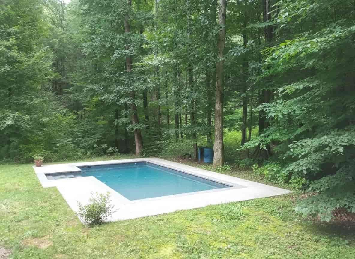 Backyard before pool